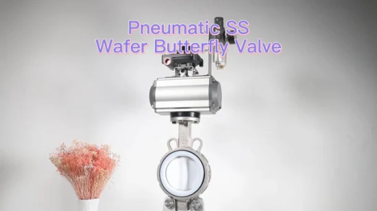Rubber off Seat Wcb Body Wafer Cast Iron Butterfly Valve Pneumatic Operated Quick Excellent Performance